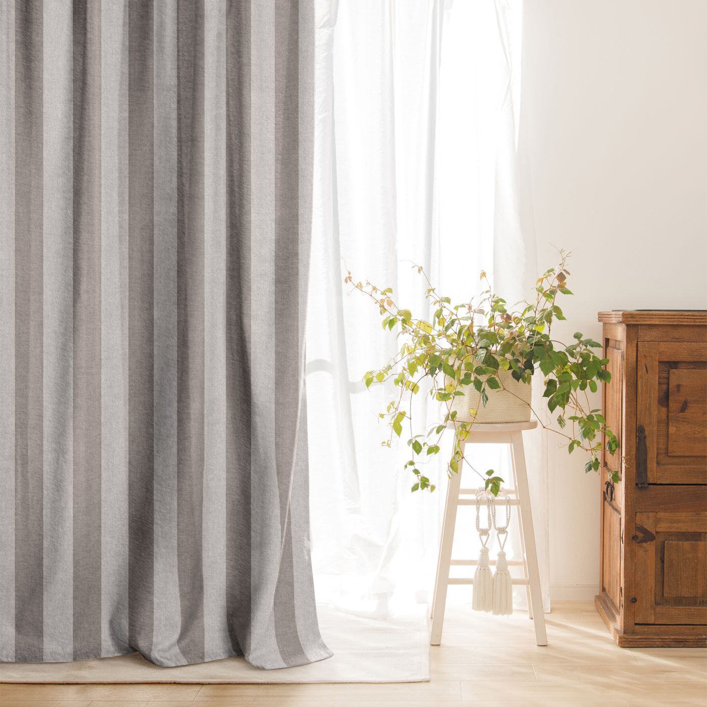 Штора Home&Style Рогожка Зебра-шоколад