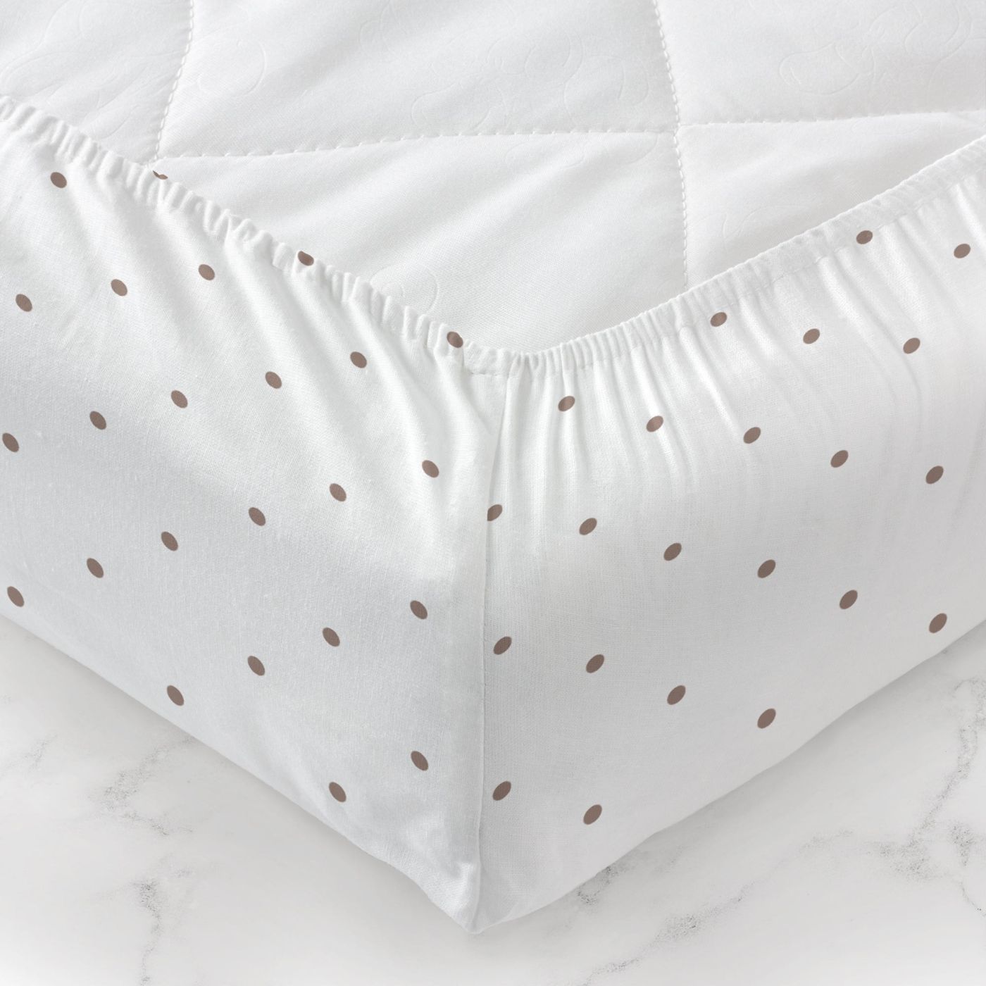 Простыня Облачко На Резинке Brown dots