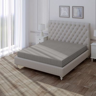 Простыня Verossa Stripe На Резинке Gray